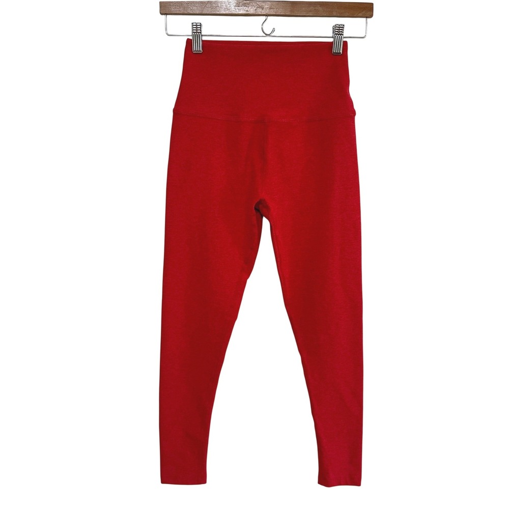 Beyond Yoga Leggings Womens M Red Spacedye High Waisted Activewear Yoga Pants